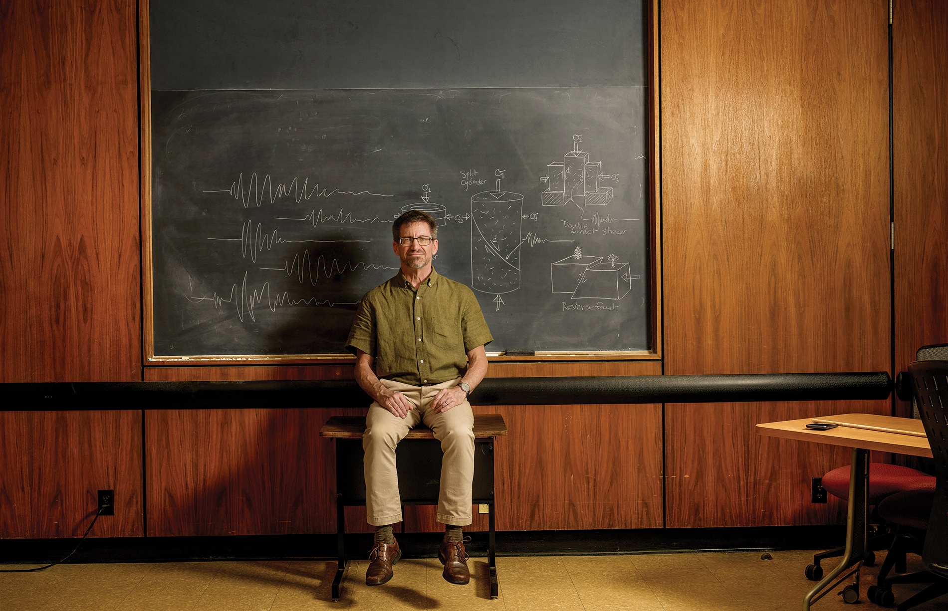 portrait of Michael Blanpied in the classroom